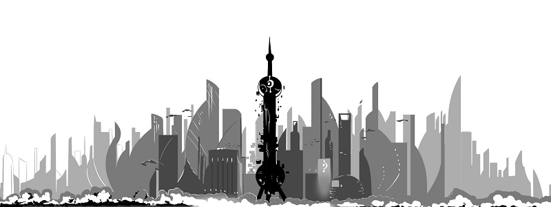 保留现代特色的森海市地标建筑
