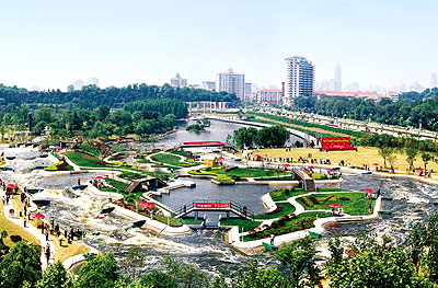 南京白马激流迴旋运动场空拍图