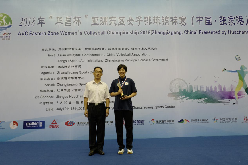Most Valuable Playe-Chinami Furuya of Japan Most Valuable Playe-Chinami Furuya of Japan