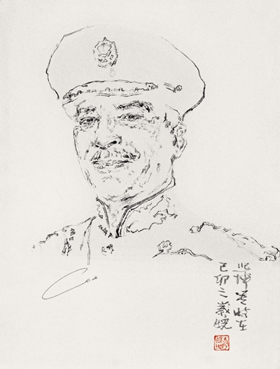 约旦国王侯赛画像 约旦国王侯赛画像