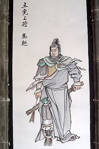 太原关庙廊上马超图 太原关庙廊上马超图