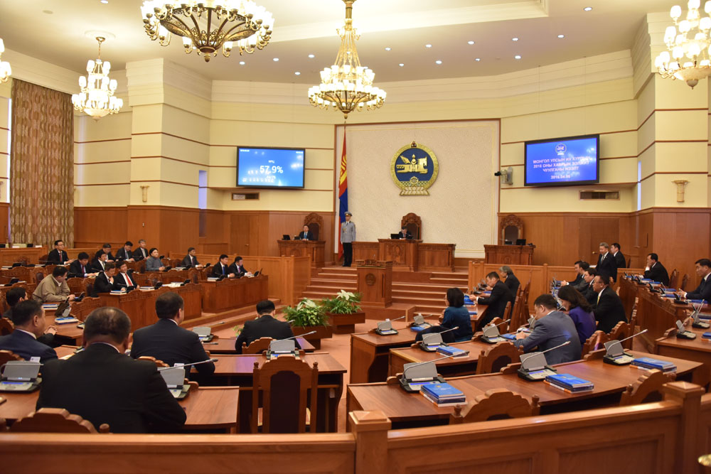 蒙古国大呼拉尔议会现场 蒙古国大呼拉尔议会现场
