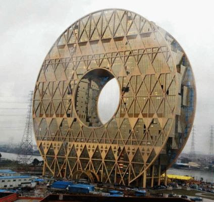 广州土豪金“铜钱大厦” 广州土豪金“铜钱大厦”