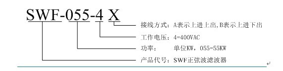 正弦波滤波器型号定义 正弦波滤波器型号定义