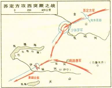 唐对西突厥作战图 唐对西突厥作战图