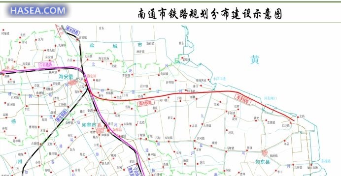 海洋铁路(红线)示意图 海洋铁路(红线)示意图