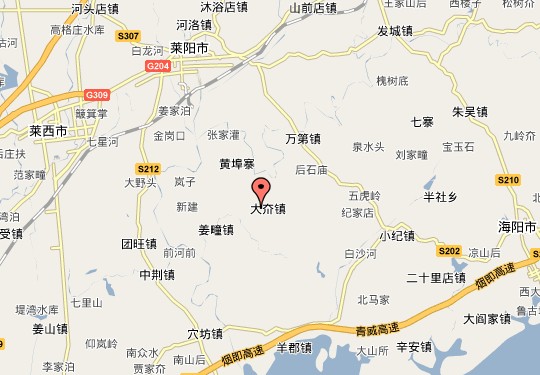 大夼镇地理位置