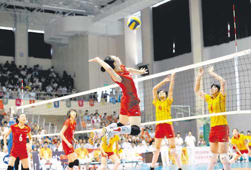 半决赛内蒙古女排以3-0山西女排