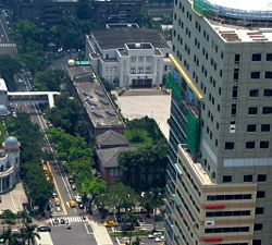 从新光摩天大楼俯瞰立法院院区 从新光摩天大楼俯瞰立法院院区