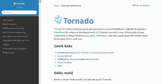 Tornado(python的web框架) Tornado(python的web框架)
